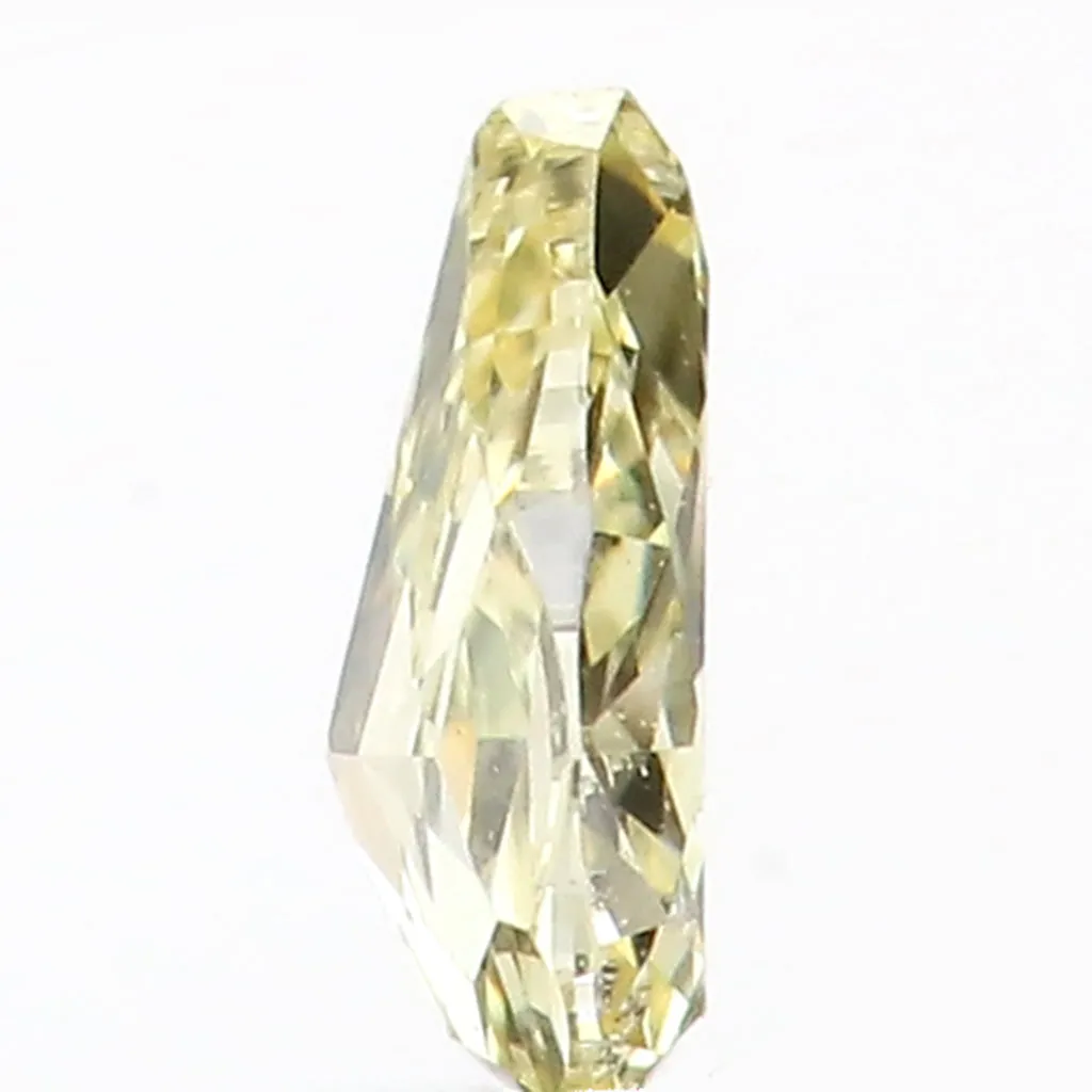 0.15 Ct Natural Loose Diamond Pear Yellow Color SI1 Clarity 4.60 MM L8612