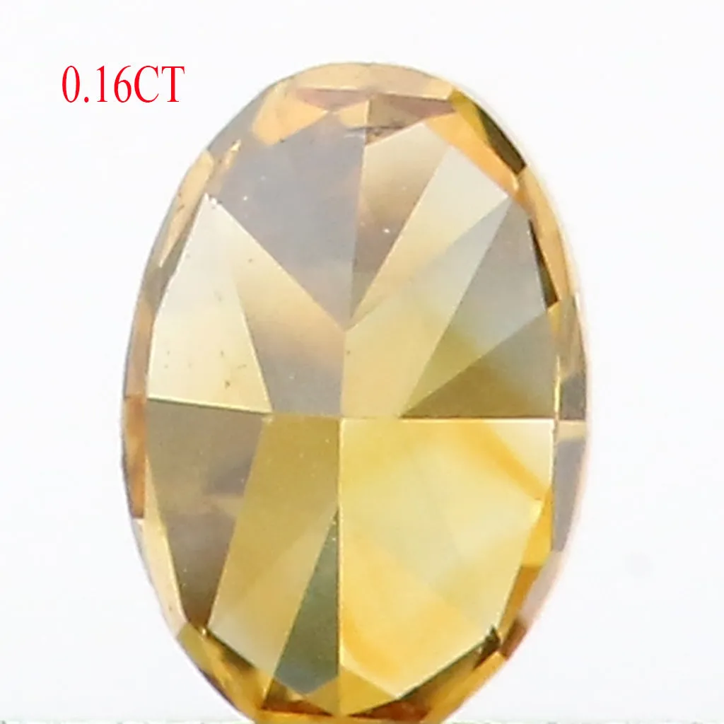 0.16 Ct Natural Loose Diamond Oval Yellow Color VS Clarity 4.05 MM L8627