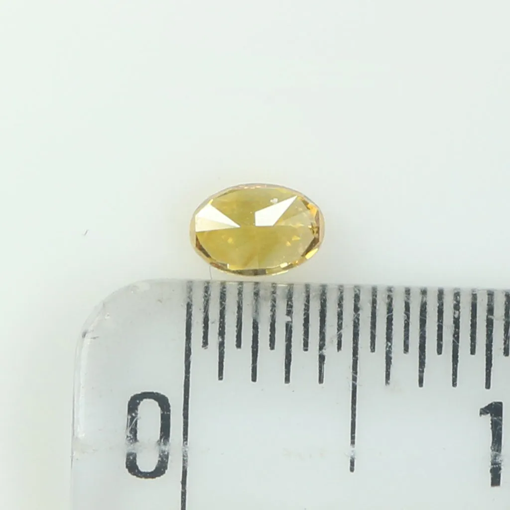 0.16 Ct Natural Loose Diamond Oval Yellow Color VS Clarity 4.05 MM L8627