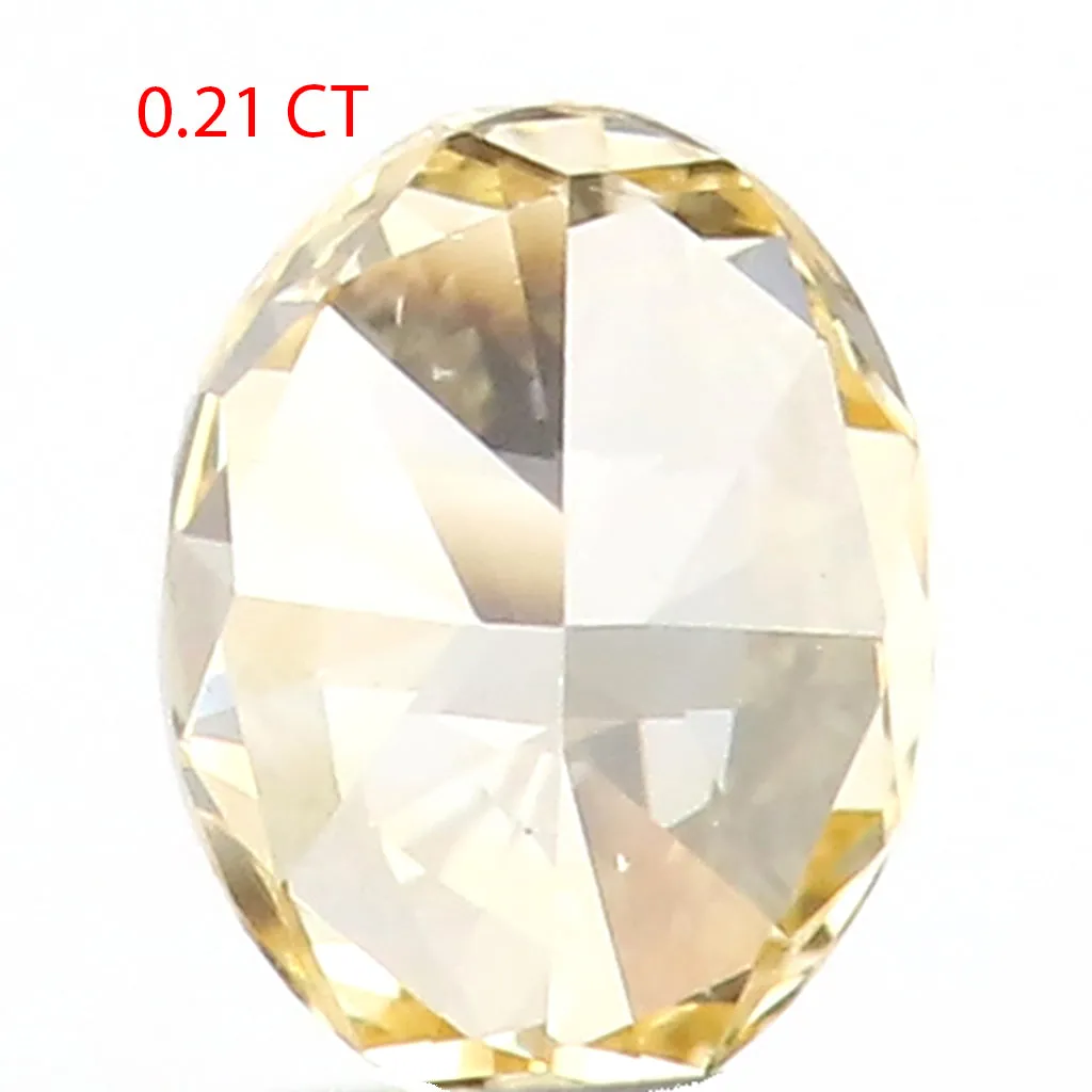 0.21 Ct Natural Loose Diamond Oval Yellow Color VS Clarity 4.65 MM KR2142