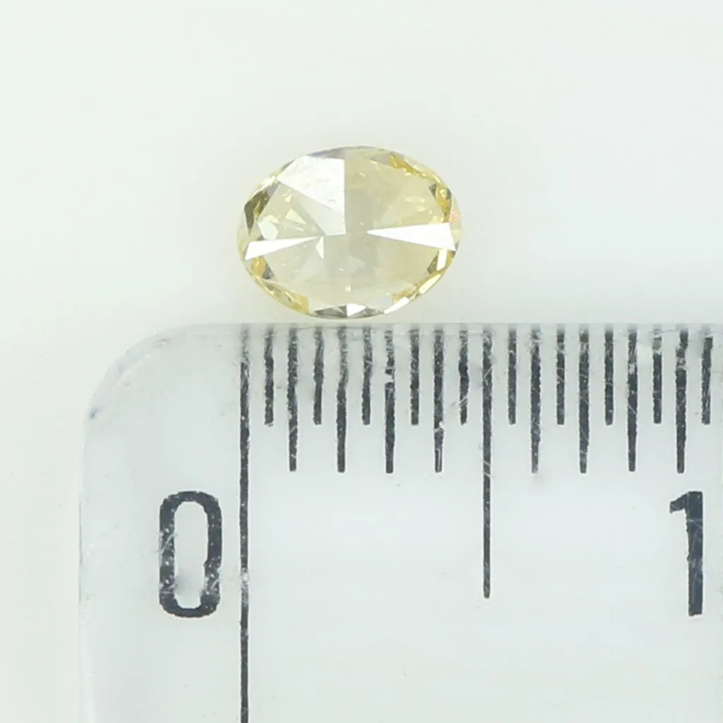 0.21 Ct Natural Loose Diamond Oval Yellow Color VS Clarity 4.65 MM KR2142