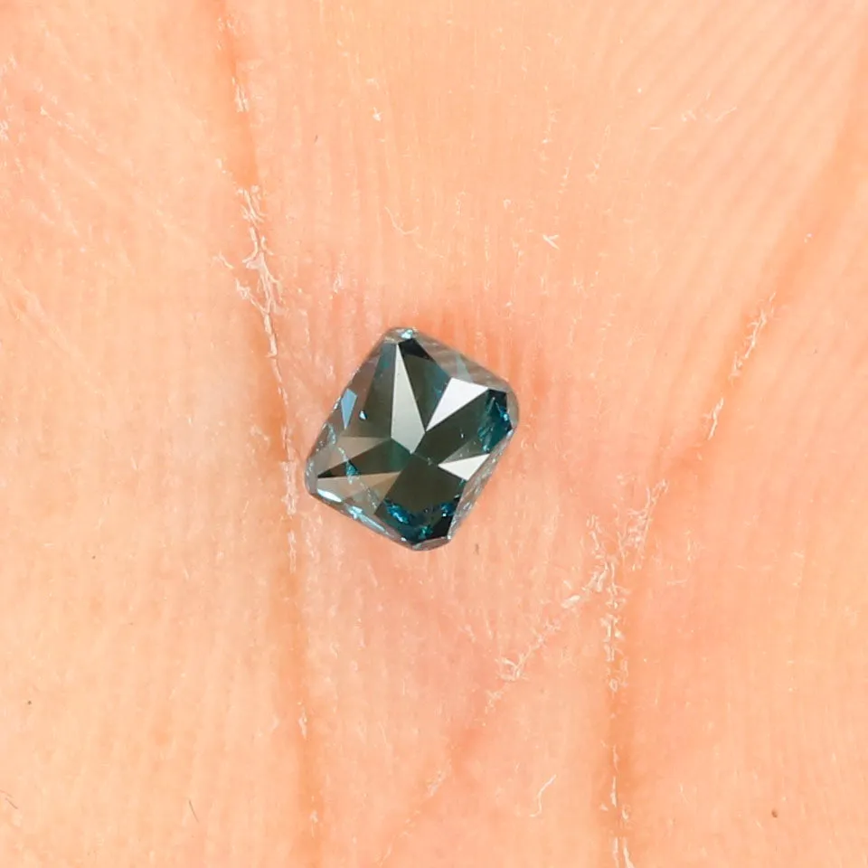 0.22 Ct Natural Loose Diamond, Cushion Diamond, Blue Diamond, Polished Diamond, Brilliant Cut Diamond, Rustic Diamond, Antique D