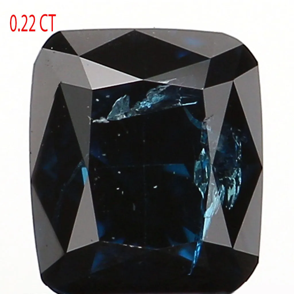 0.22 Ct Natural Loose Diamond, Cushion Diamond, Blue Diamond, Polished Diamond, Brilliant Cut Diamond, Rustic Diamond, Antique D