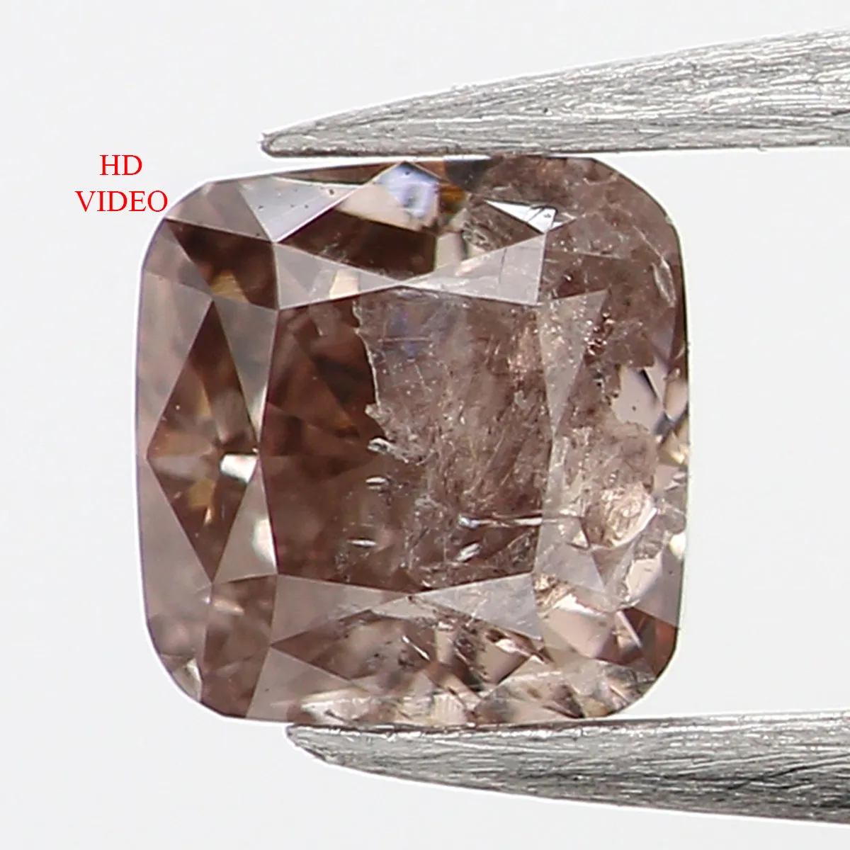 0.22 Ct Natural Loose Diamond, Cushion Diamond, Brown Diamond, Pink Diamond, Polished Diamond, Real Diamond, Rustic Diamond L560