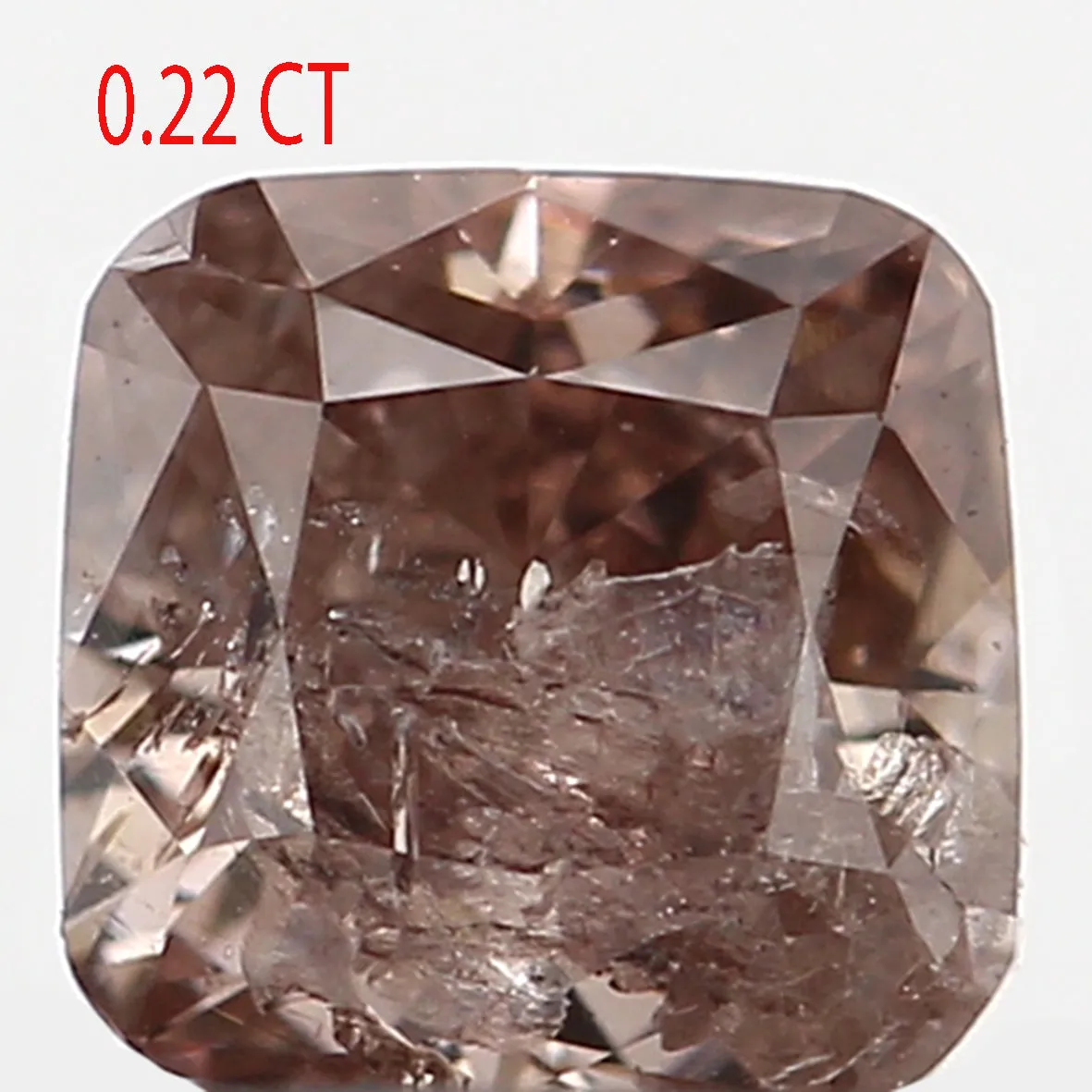 0.22 Ct Natural Loose Diamond, Cushion Diamond, Brown Diamond, Pink Diamond, Polished Diamond, Real Diamond, Rustic Diamond L560