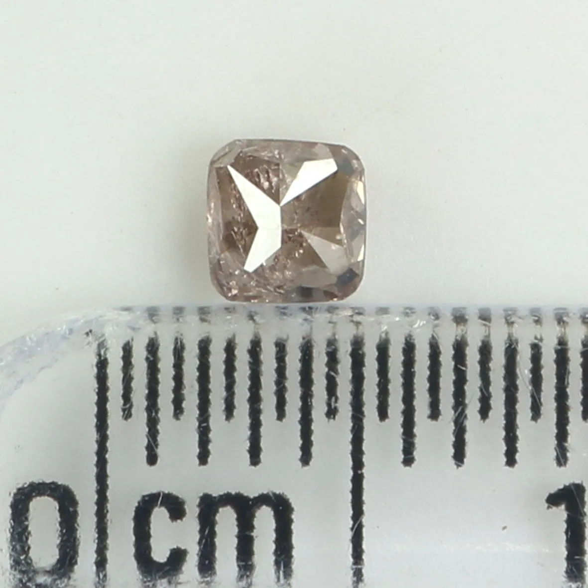 0.22 Ct Natural Loose Diamond, Cushion Diamond, Brown Diamond, Pink Diamond, Polished Diamond, Real Diamond, Rustic Diamond L560