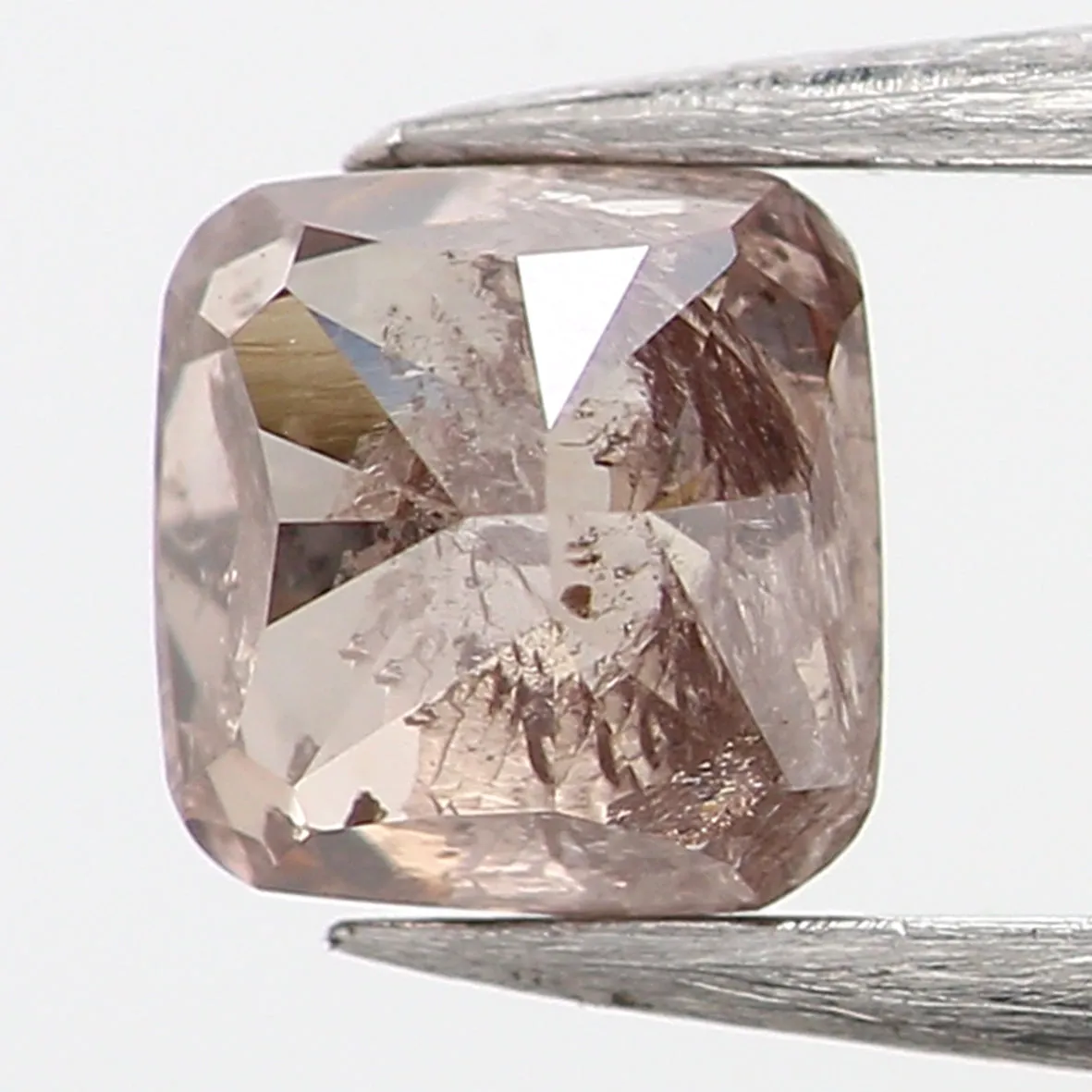 0.22 Ct Natural Loose Diamond, Cushion Diamond, Brown Diamond, Pink Diamond, Polished Diamond, Real Diamond, Rustic Diamond L560