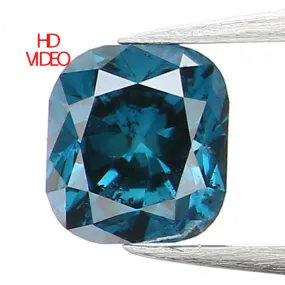 0.41 Ct Natural Loose Diamond, Cushion Diamond, Blue Diamond, Polished Diamond, Brilliant Cut Diamond, Rustic Diamond, Antique D