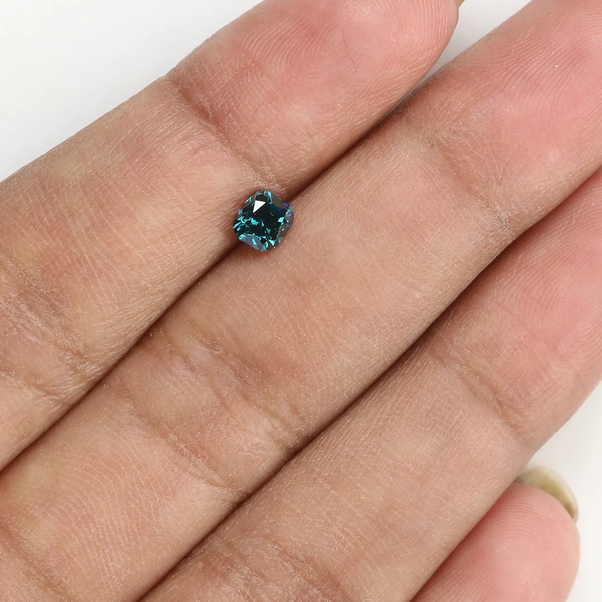 0.41 Ct Natural Loose Diamond, Cushion Diamond, Blue Diamond, Polished Diamond, Brilliant Cut Diamond, Rustic Diamond, Antique D