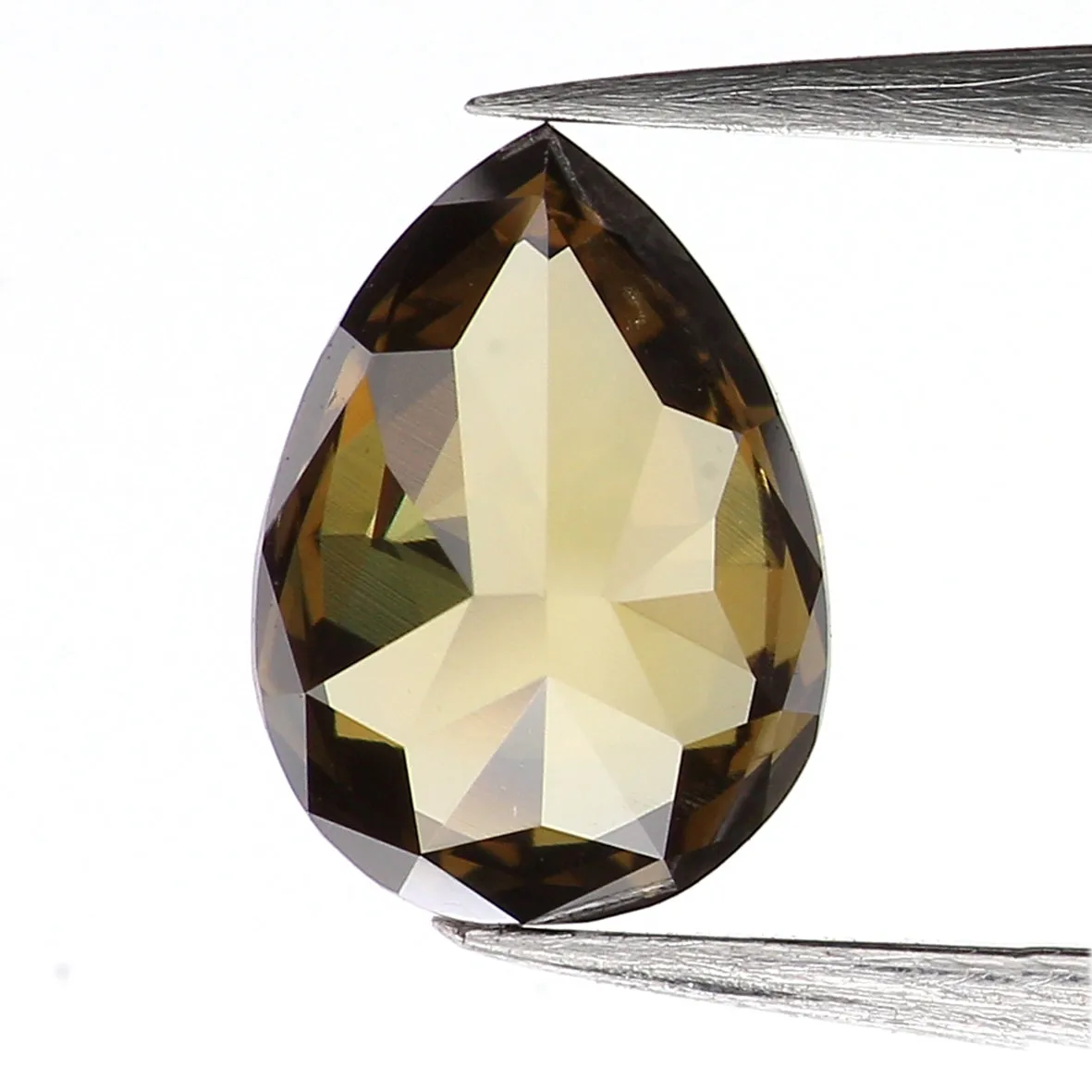 0.46 CT Natural Loose Diamond, Pear Diamond, Green Diamond, Yellow Diamond, Rustic Diamond, Pear Cut Diamond, Fancy Color Diamon