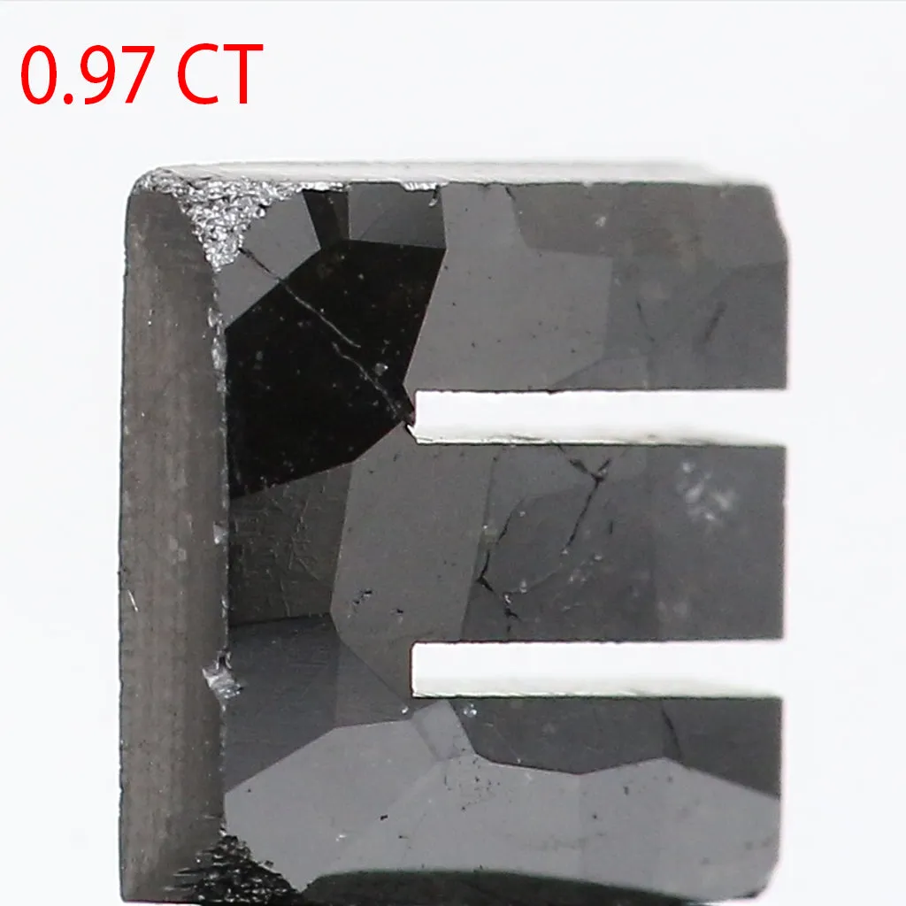 0.97 Ct Natural Loose Diamond Alphabate E Black Color I3 Clarity 6.30 MM L8727