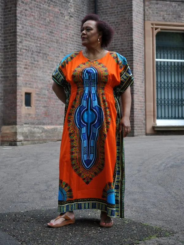 100% Cotton Dashiki Kaftan Maxi Dress in Multiple Colours -