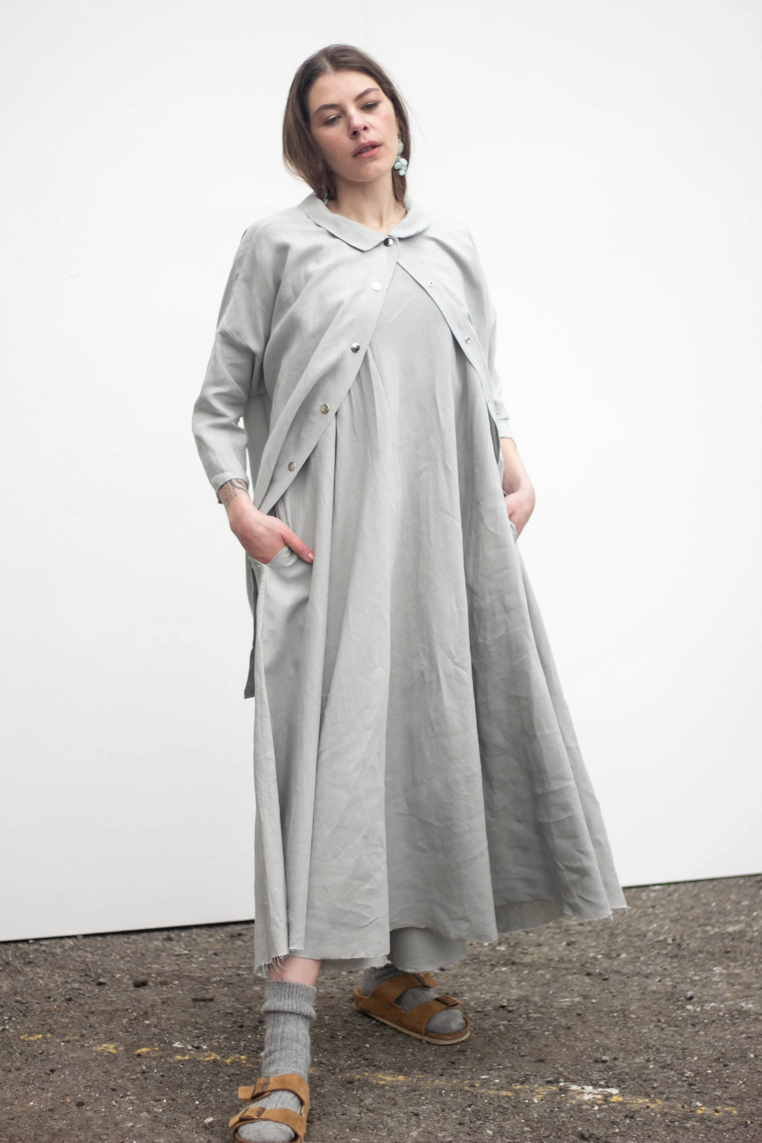 100% Linen Long Summer Dress, multiple colours