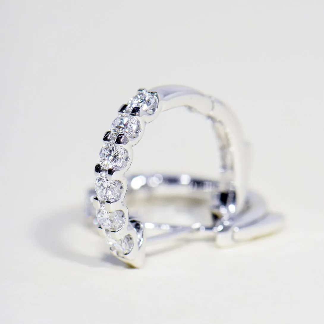 1.00ct Lab Created Diamond Set Huggie Earrings