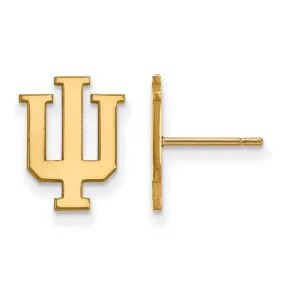 10k Yellow Gold Indiana University Small Post Earrings