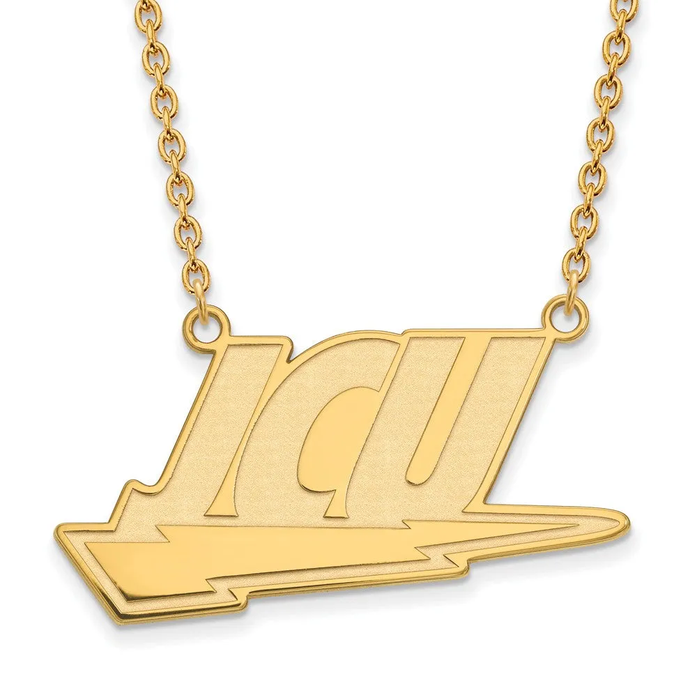 10k Yellow Gold John Carroll U Large Pendant Necklace