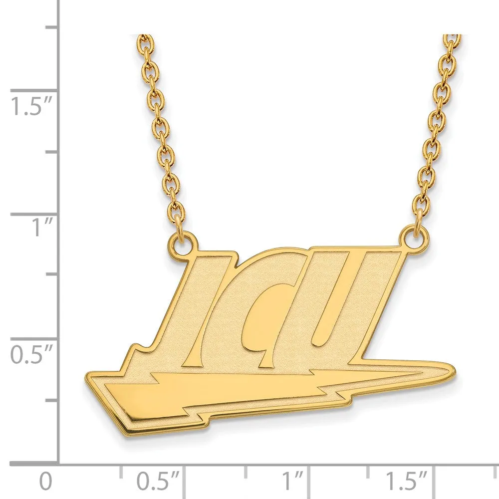 10k Yellow Gold John Carroll U Large Pendant Necklace