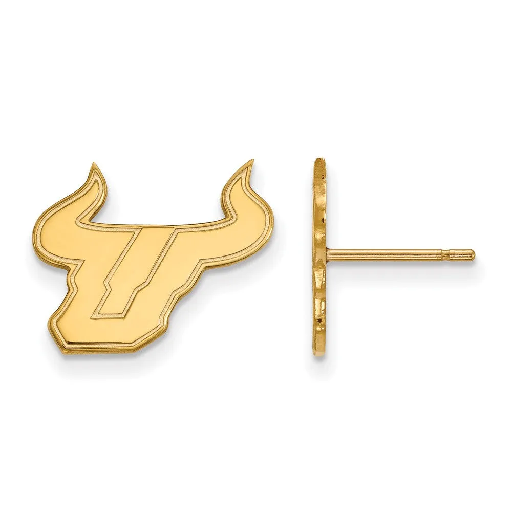 10k Yellow Gold Univ. of South Florida Small Post Earrings