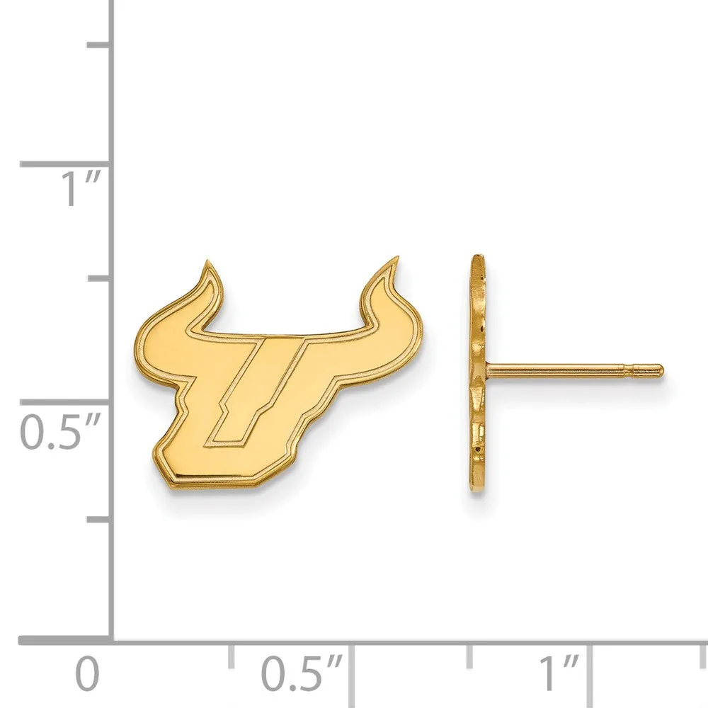 10k Yellow Gold Univ. of South Florida Small Post Earrings