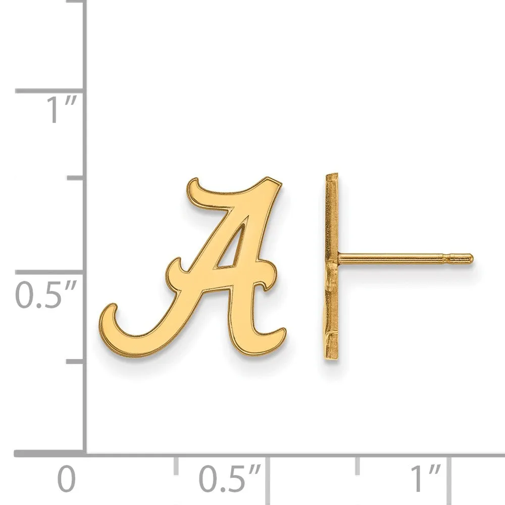 10k Yellow Gold University of Alabama Small Post Earrings