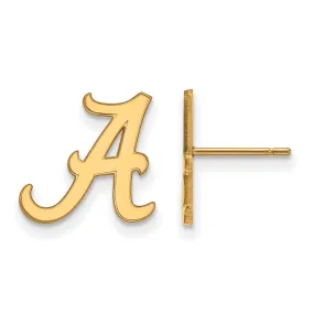 10k Yellow Gold University of Alabama Small Post Earrings