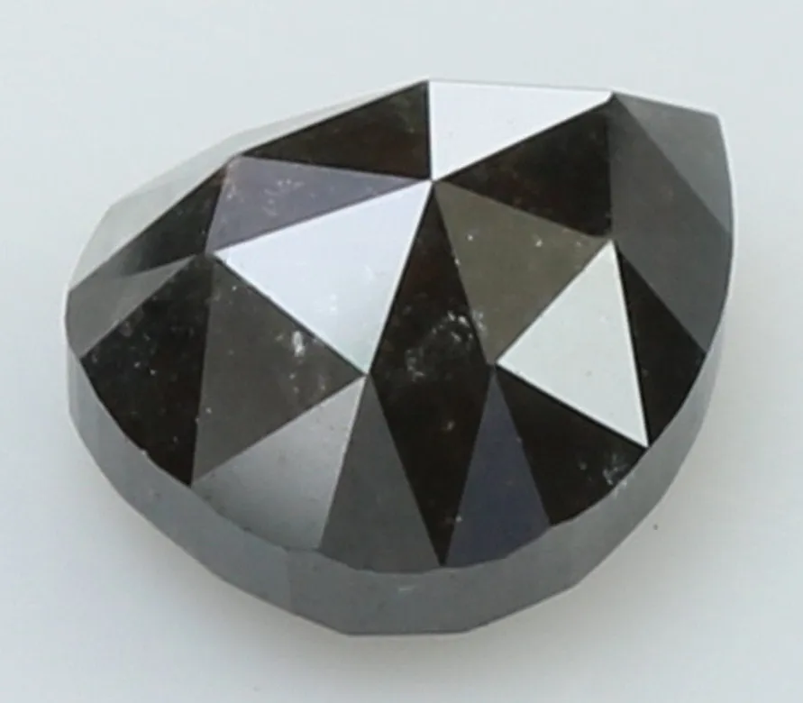 1.17 Ct Natural Loose Diamond Pear Black Grey Color 6.90 MM KDL7903