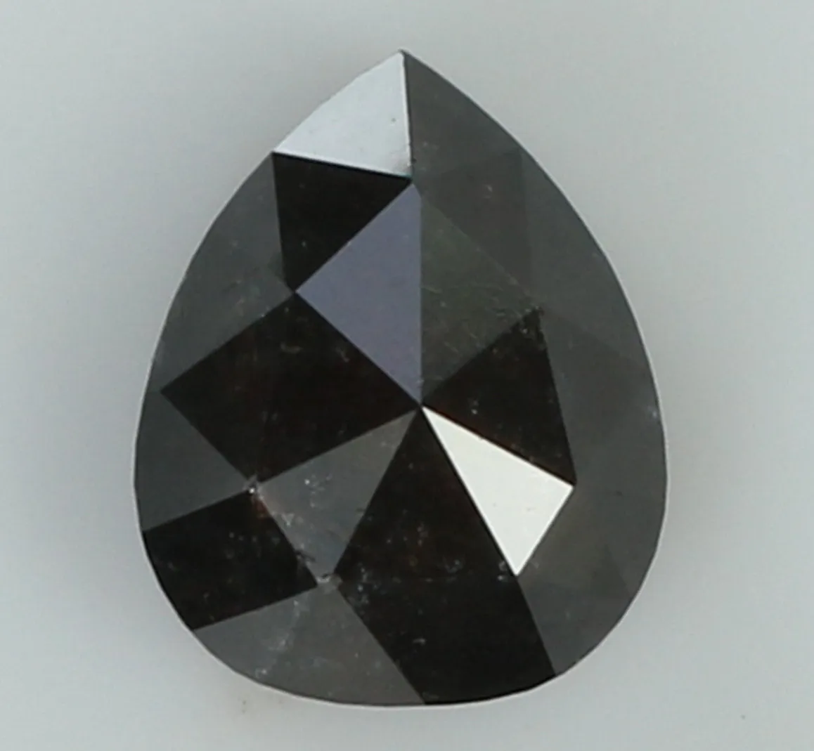 1.17 Ct Natural Loose Diamond Pear Black Grey Color 6.90 MM KDL7903