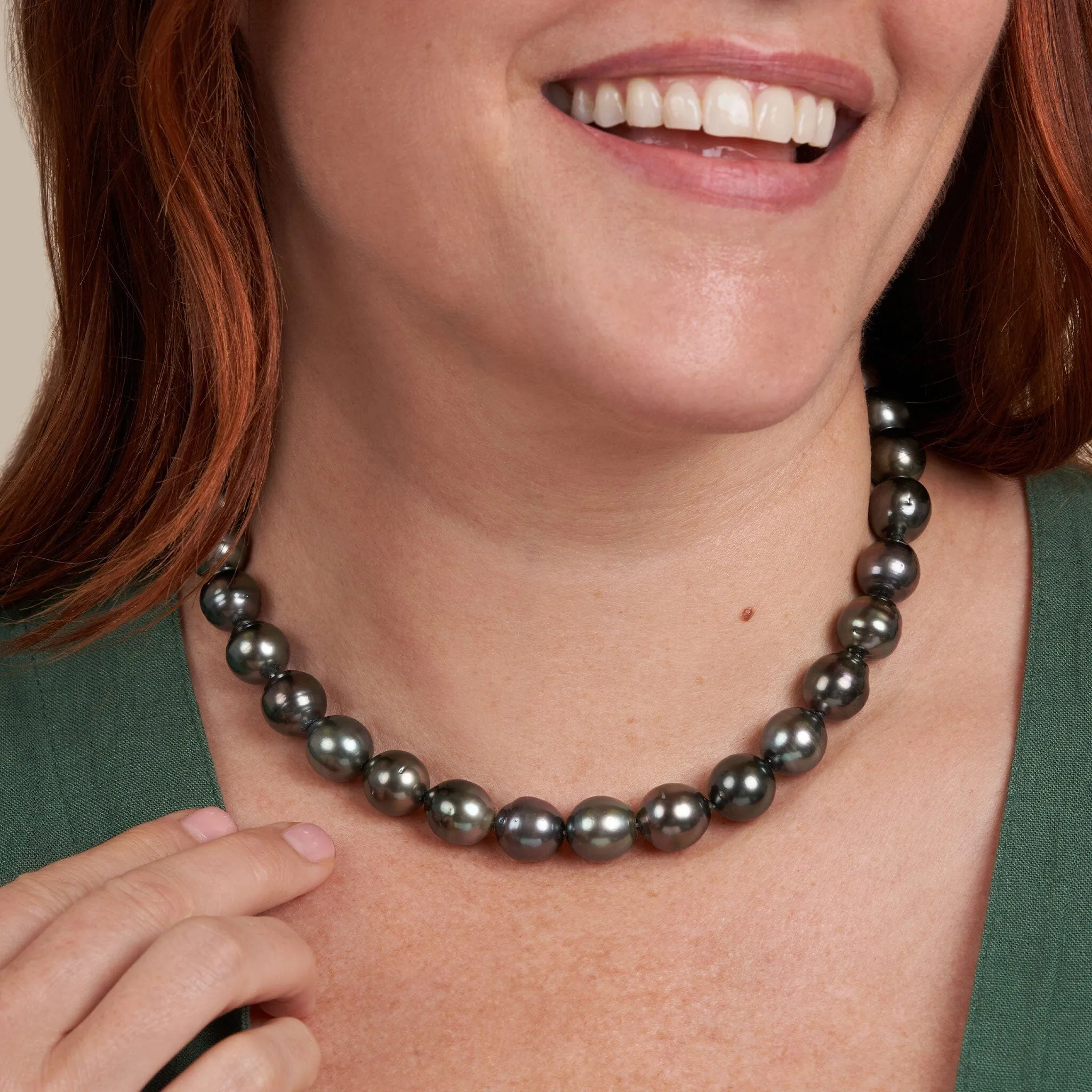 11.9-12.9 mm AA+/AAA Tahitian Drop Pearl Necklace