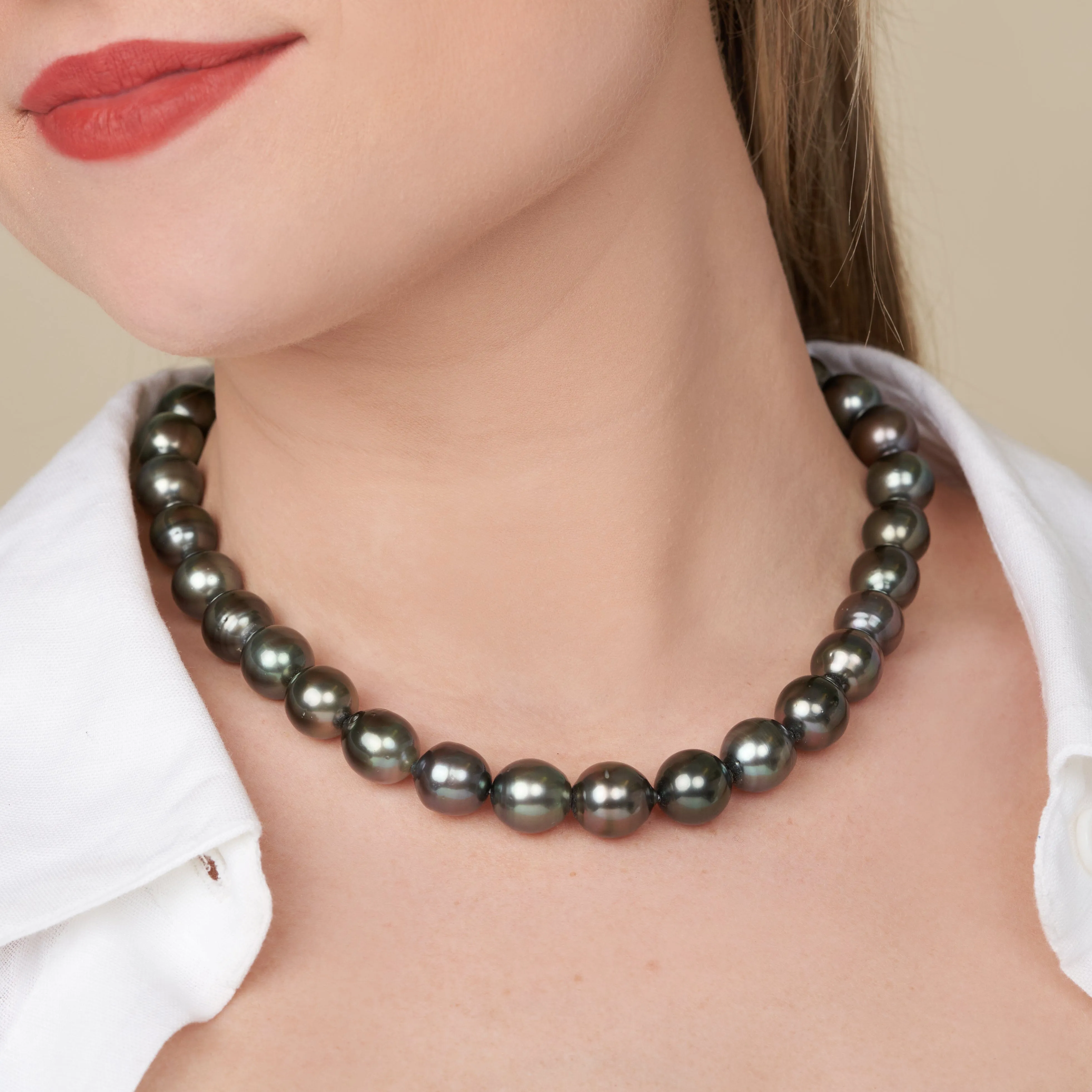 11.9-12.9 mm AA+/AAA Tahitian Drop Pearl Necklace