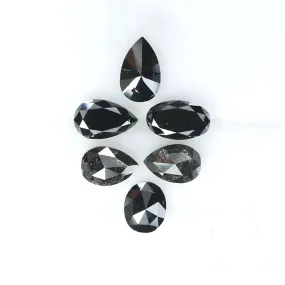 1.19 CT Natural Loose Diamond Mix Shape Black Color 6 Pcs L9126