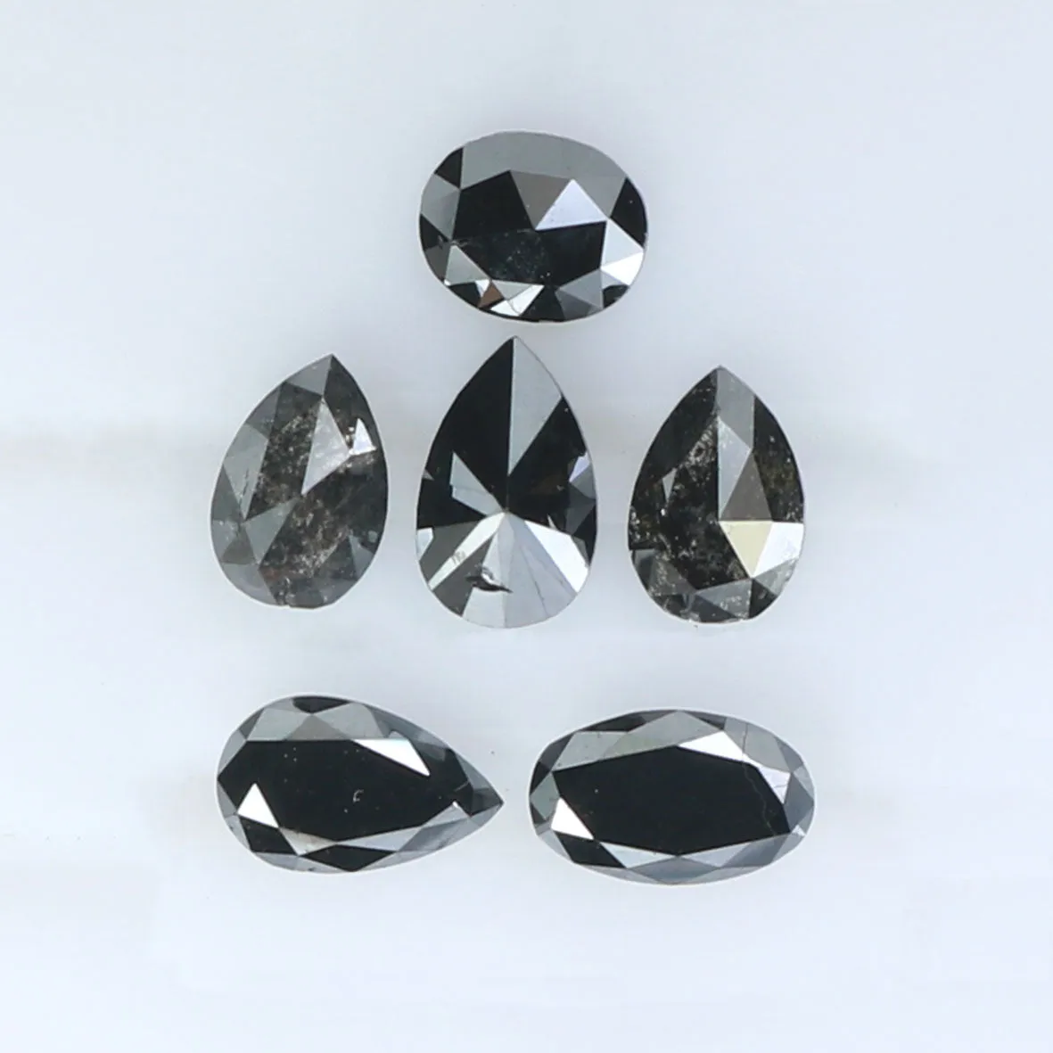 1.19 CT Natural Loose Diamond Mix Shape Black Color 6 Pcs L9126