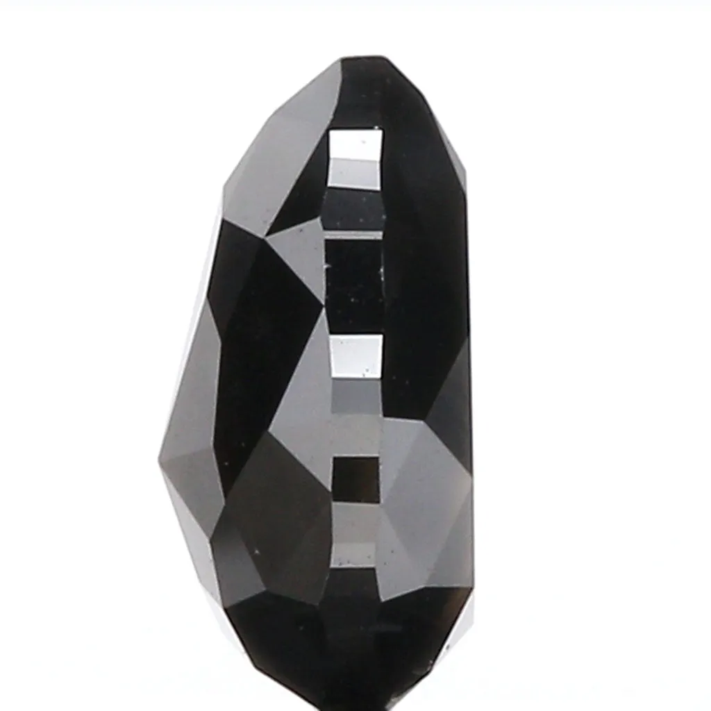 1.34 Ct IGI CERTIFIED Natural Loose Pear Diamond Natural Fancy Black Color Diamond 7.75 MM Natural Loose Diamond Pear Shape Diam