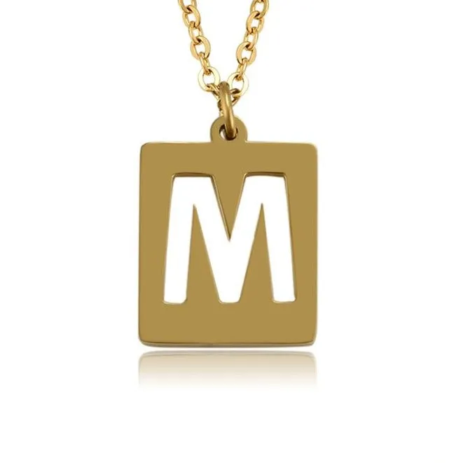 14k Gold filled Letter M Necklace