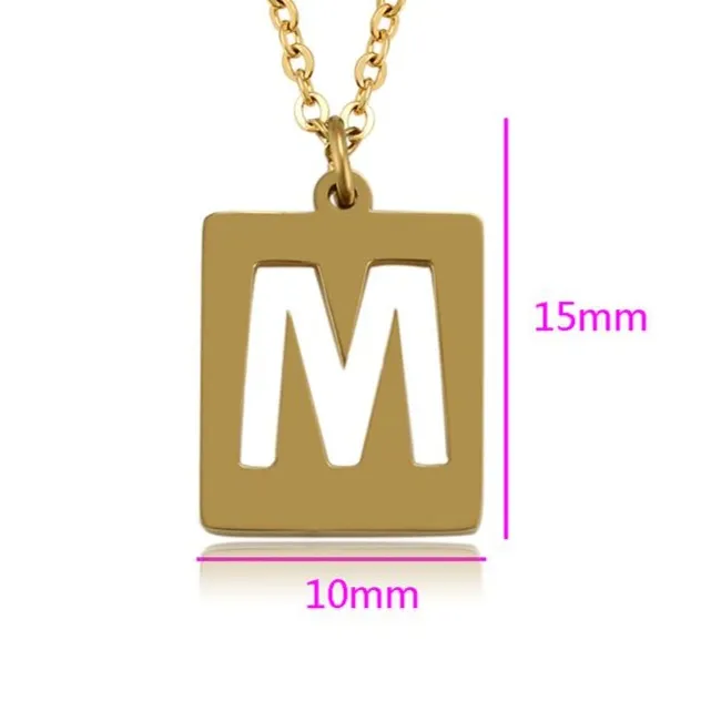 14k Gold filled Letter M Necklace