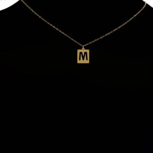 14k Gold filled Letter M Necklace