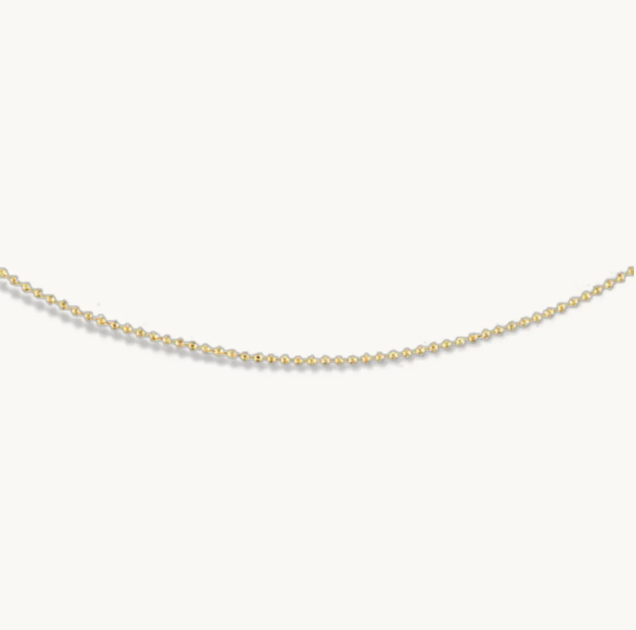 1MM DIAMOND CUT GOLD BALL CHAIN NECKLACE