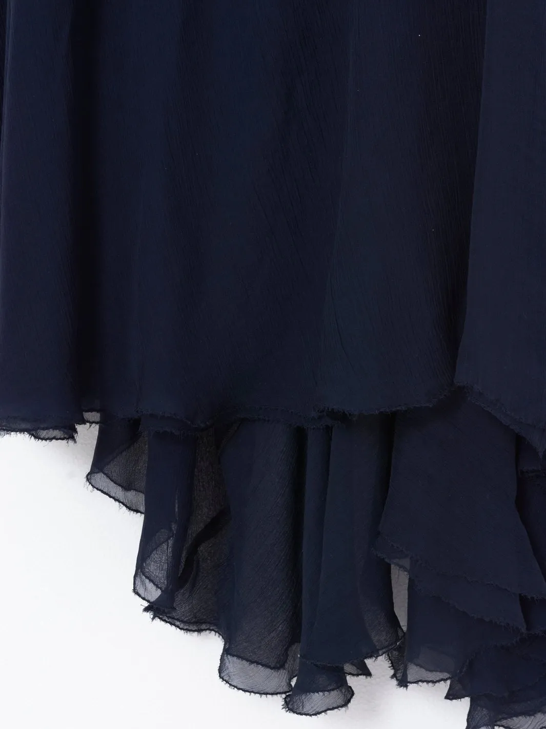 2020 Alessandro dell'Acqua dark blue chiffon dress