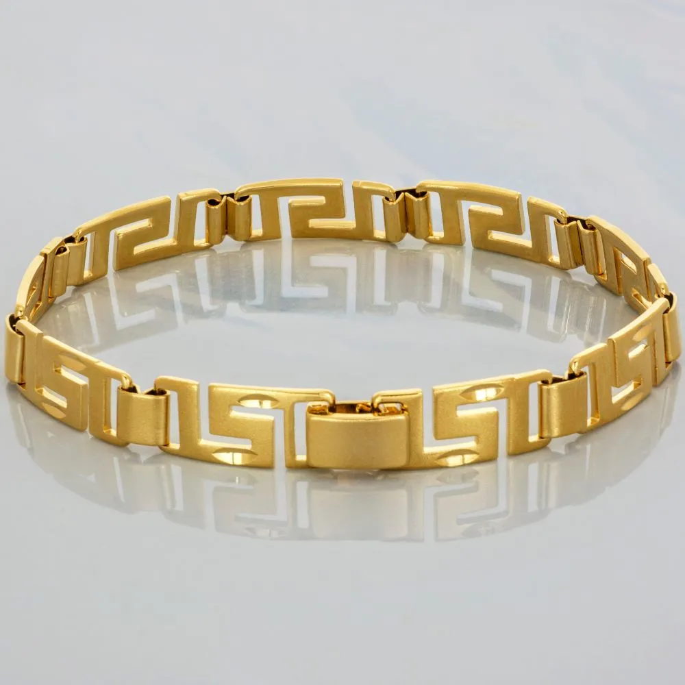 8.5mm Greek Key Bracelet