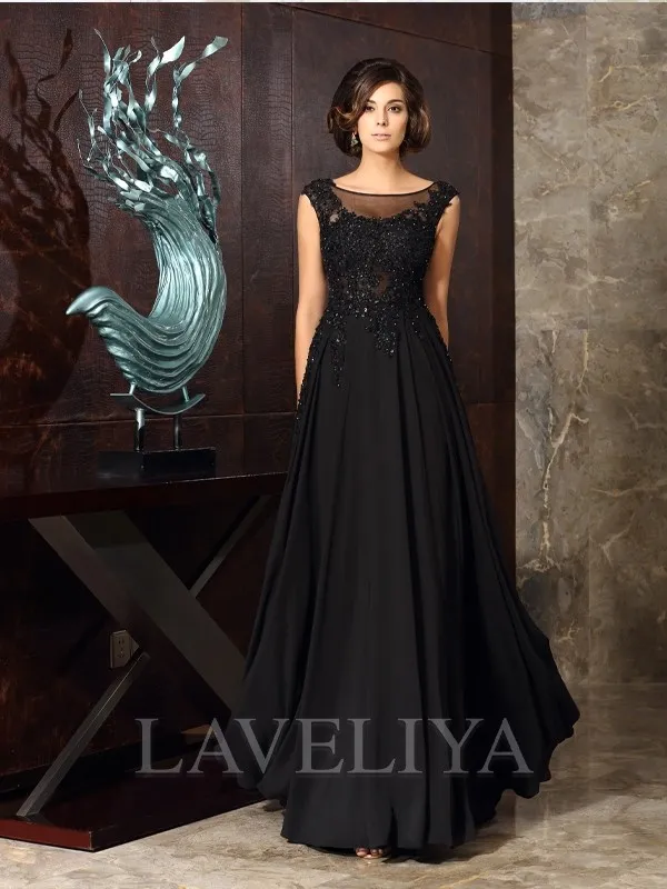 A-line Scoop Ruffles Floor-Length Chiffon Mother of the Bride Dress  #XM230028