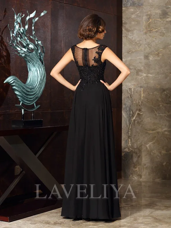 A-line Scoop Ruffles Floor-Length Chiffon Mother of the Bride Dress  #XM230028