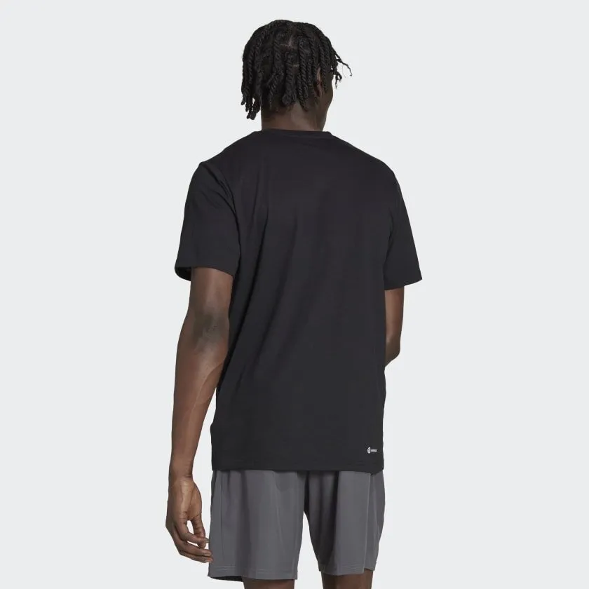 ADIDAS MEN'S TRAIN ESSENTIALS BLACK TEE