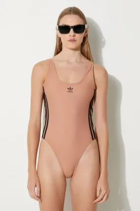 adidas Performance one-piece swimsuit Adicolor orange color