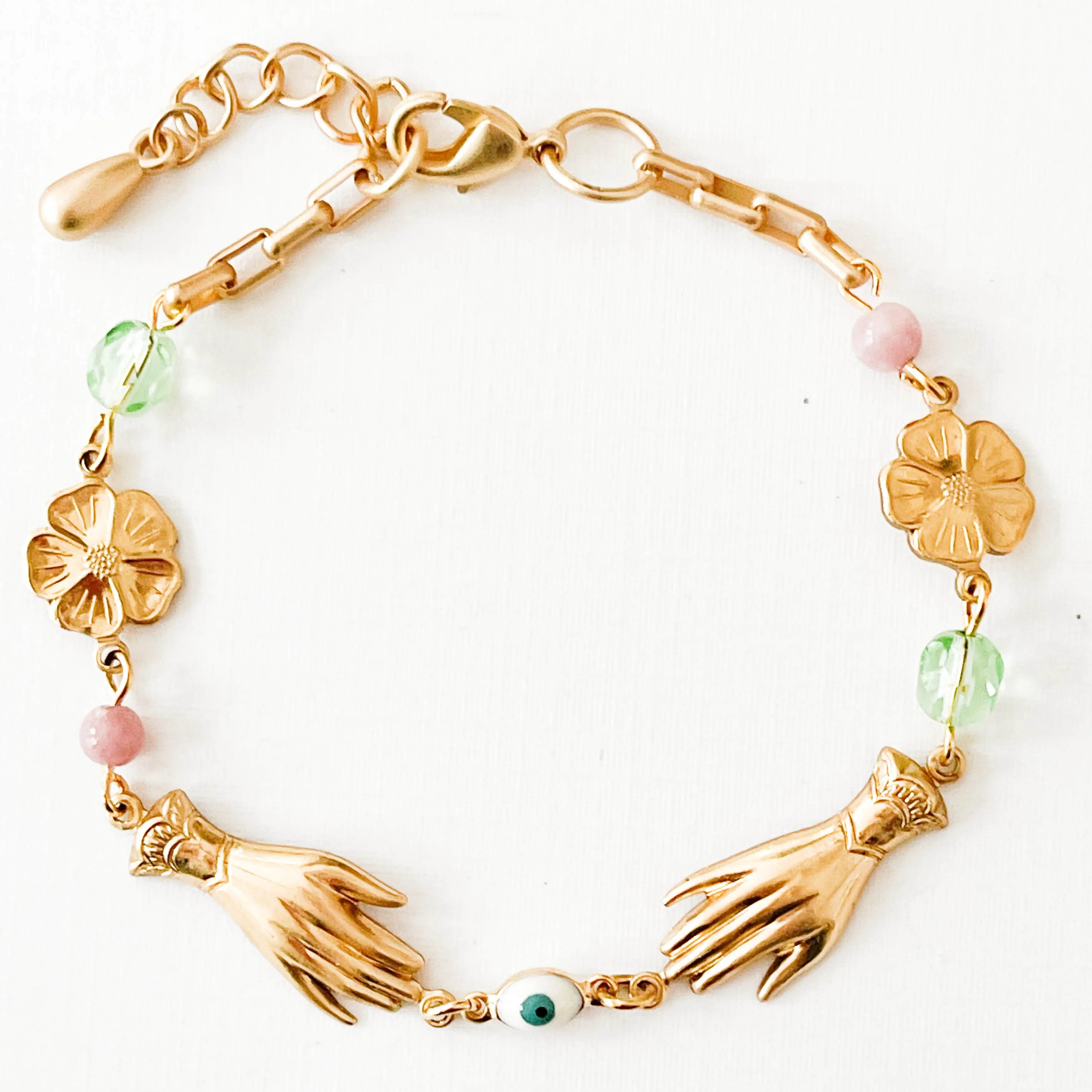 Adjustable Pastel Charm Bracelet