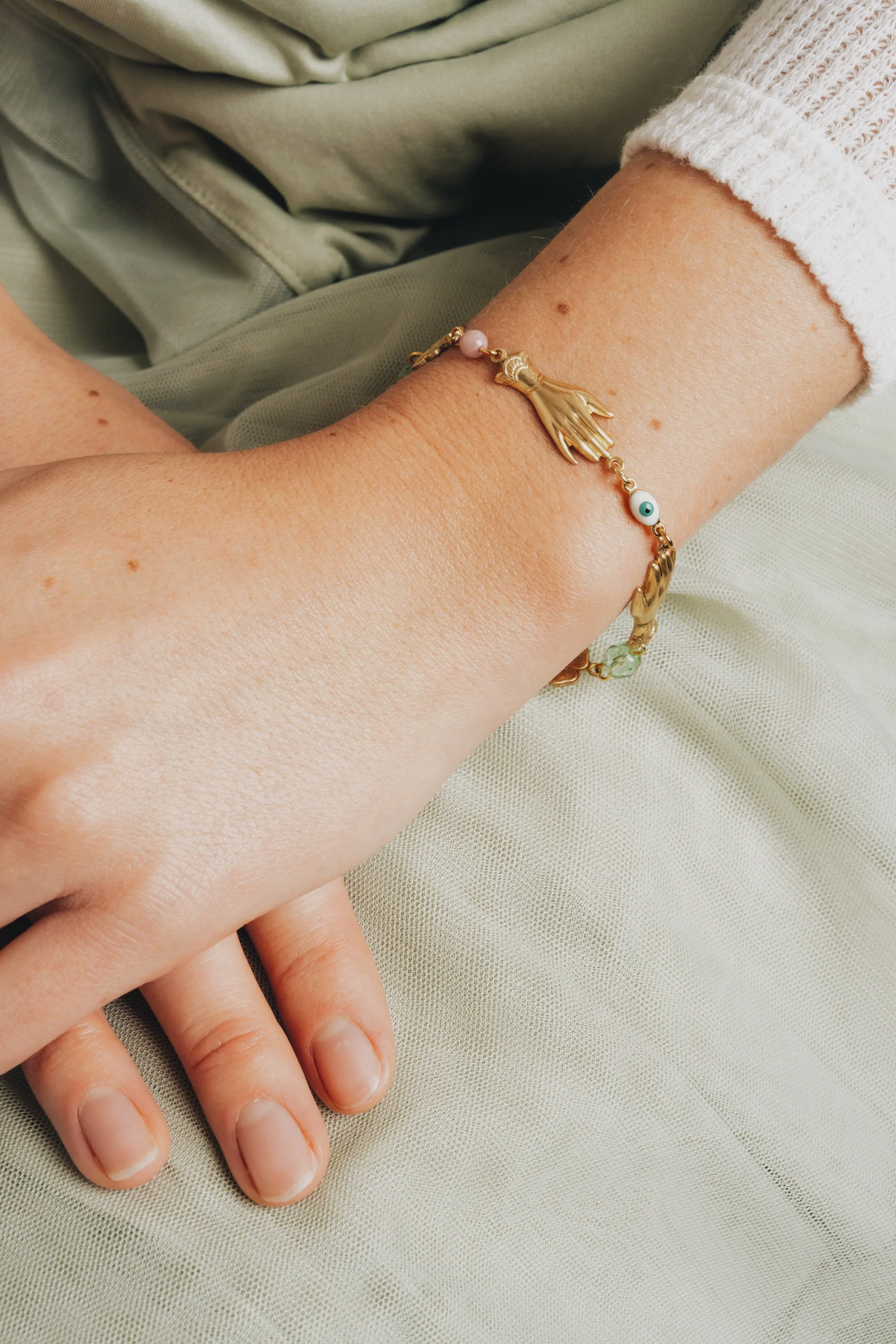 Adjustable Pastel Charm Bracelet