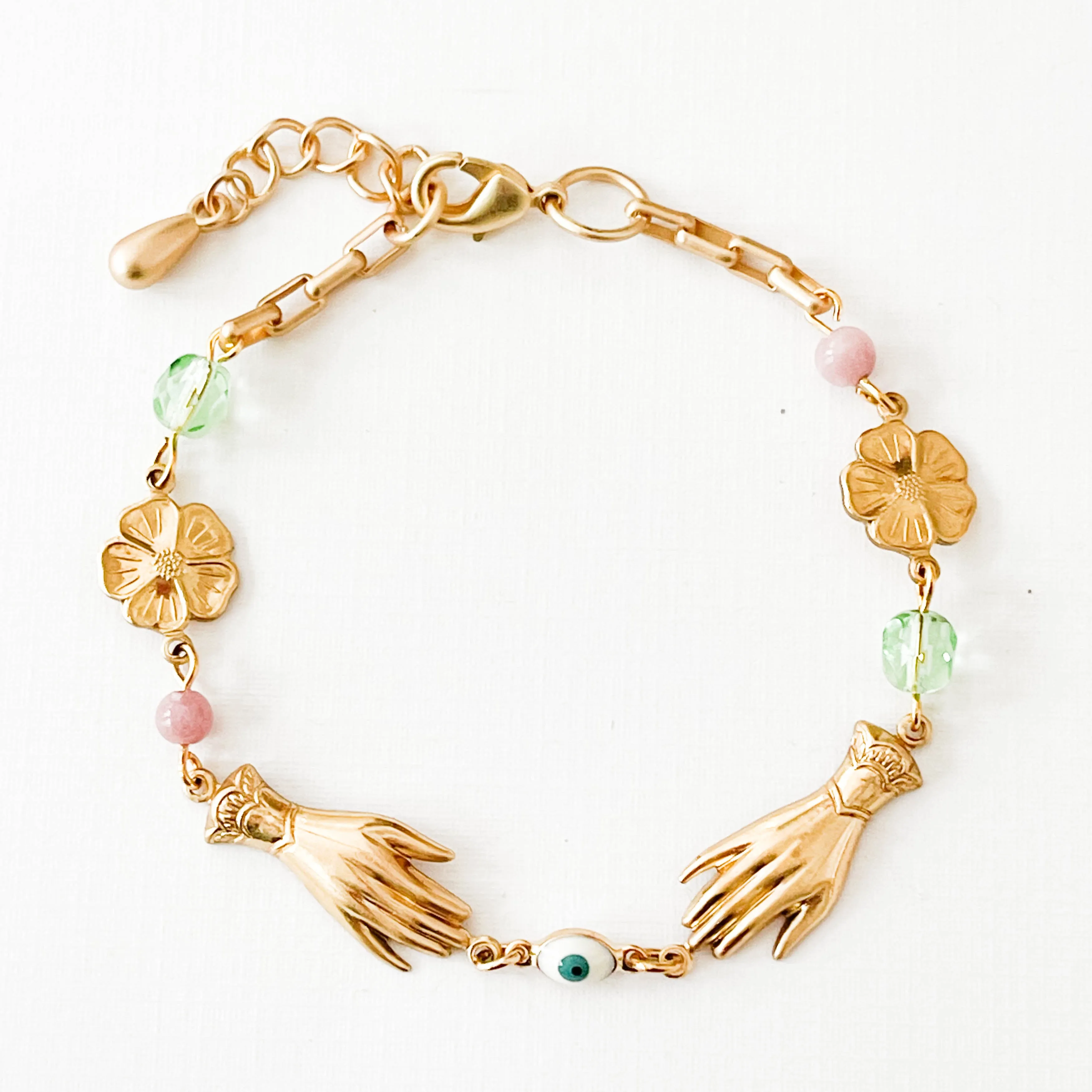 Adjustable Pastel Charm Bracelet