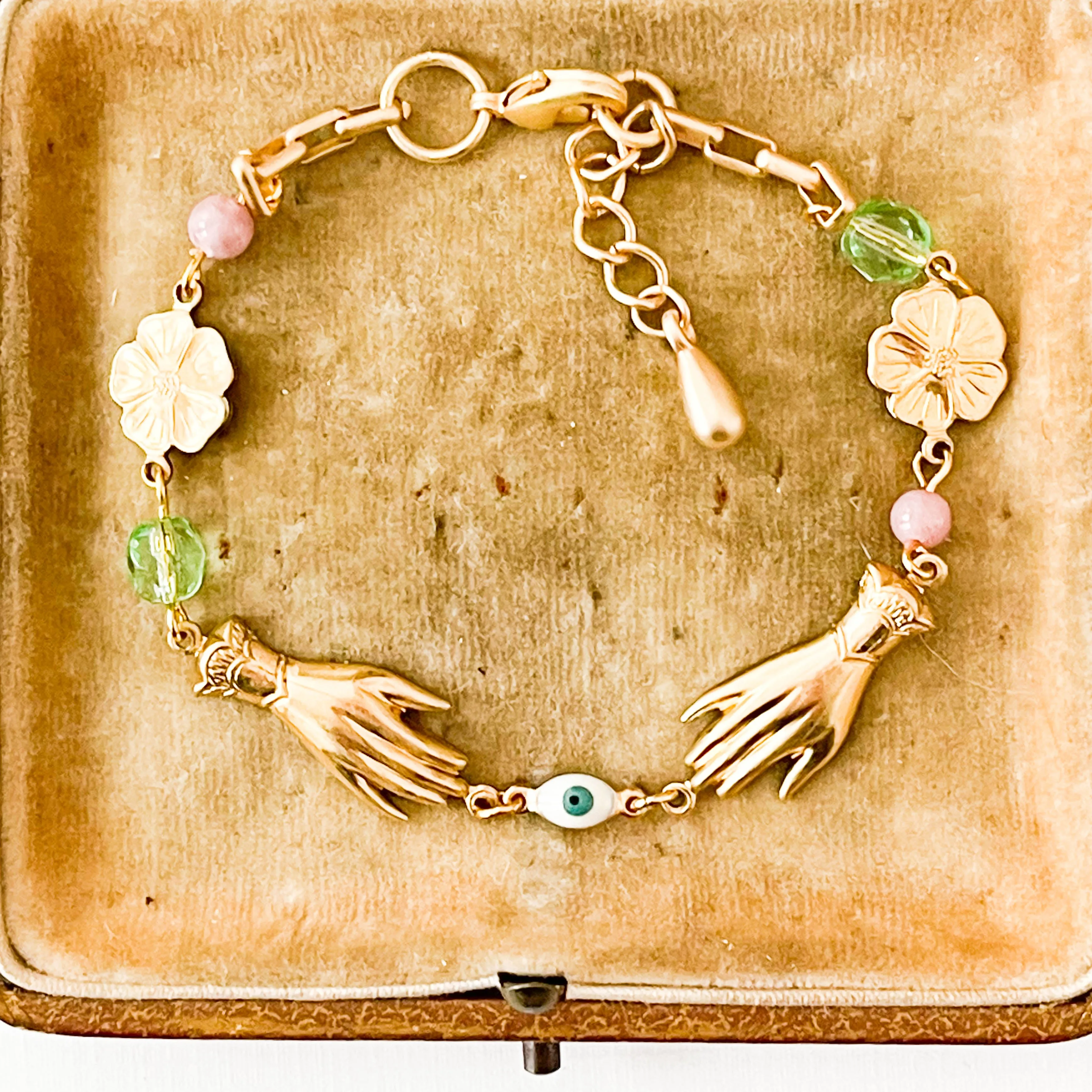 Adjustable Pastel Charm Bracelet