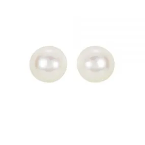 Akoya Pearl Earrings Set in 18K White Gold