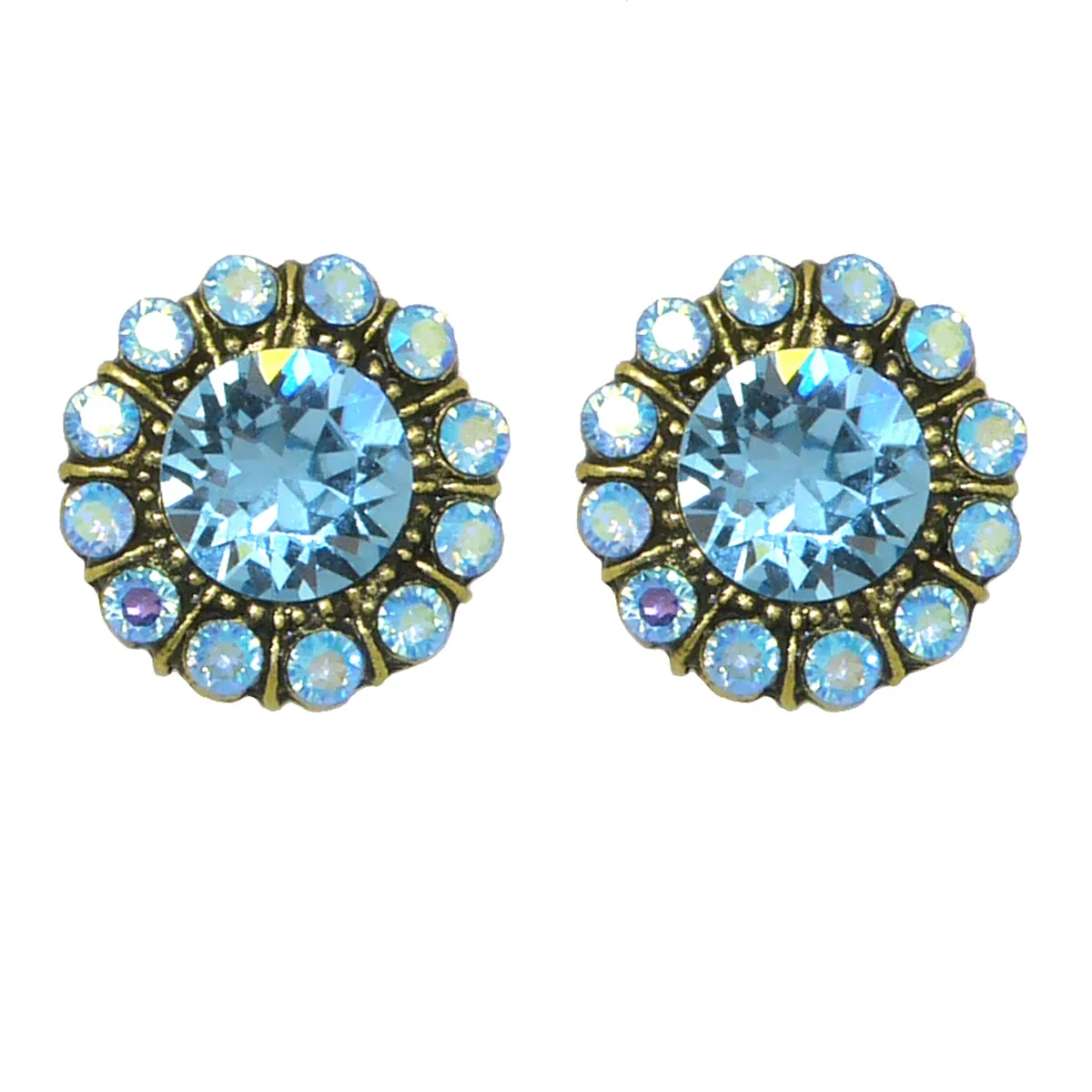 Anne Koplik Aqua Blue Marley Princess Earrings Swarovski Crystal ER4718AQU