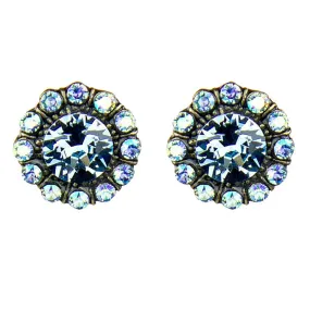 Anne Koplik Aqua Blue Marley Princess Earrings Swarovski Crystal ER4718AQU