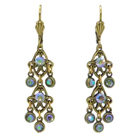 Anne Koplik Gold Paradise Shine Drops Earrings with Swarovski Crystal ER475PDS